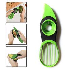 Load image into Gallery viewer, 3 In 1 Avocado Slicer Peeler Cutter Tools Multifunction Fruit Splitter Plastic Knife Peeler Scoop Separator Tool Kitchen Gadget