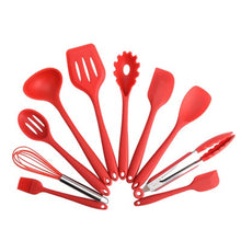 Load image into Gallery viewer, 10 Pcs Heat Resistant Silicone Cookware Set Nonstick Cooking Tools Kitchen Baking Tool Kit Utensils Kitchen Accessories