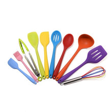 Load image into Gallery viewer, 10 Pcs Heat Resistant Silicone Cookware Set Nonstick Cooking Tools Kitchen Baking Tool Kit Utensils Kitchen Accessories