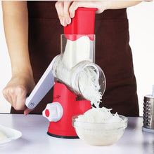 Load image into Gallery viewer, Manual Vegetable Cutter Round Mandoline Slicer Potato Carrot Grater Slicer With 3 Stainless Steel Chopper Blades Kitchen Gadgets