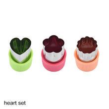 Load image into Gallery viewer, 3Pcs Portable Star Heart Shape Stainless Steel Fruit Cutting Die Cook Tools Plastic Handle Vegetables Cutter Kitchen Gadgets
