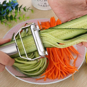 Stainless Steel Potato Cucumber Carrot Grater Julienne Peeler Vegetables Fruit Peeler Double Planing Grater Kitchen Gadget