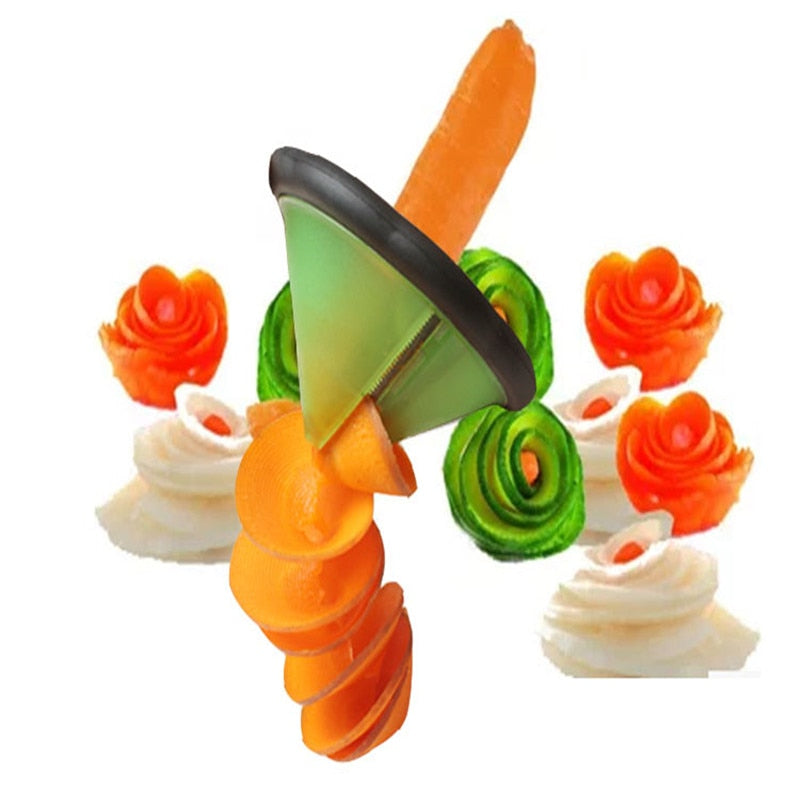 Creative Kitchen Gadgets Cooking Accessories Vegetable Carving Knife Roller Flower Melon Shaving Rake Planer Cut Cucumber Radish