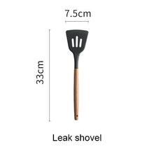 Load image into Gallery viewer, Silicone Kitchen Set Cooking Tools Utensils Set Spatula Shovel Soup Spoon with Wooden Handle Special Heat-resistant Design
