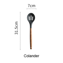 Load image into Gallery viewer, Silicone Kitchen Set Cooking Tools Utensils Set Spatula Shovel Soup Spoon with Wooden Handle Special Heat-resistant Design
