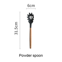 Load image into Gallery viewer, Silicone Kitchen Set Cooking Tools Utensils Set Spatula Shovel Soup Spoon with Wooden Handle Special Heat-resistant Design
