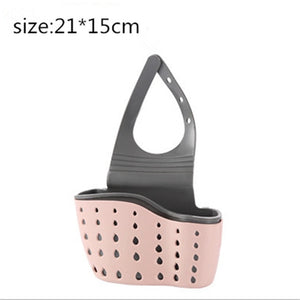 Kitchen Accessories Utensils Organizer Adjustable Snap Sink Soap Sponge Holder Kitchen Hanging Drain Basket Kitchen Gadgets-S