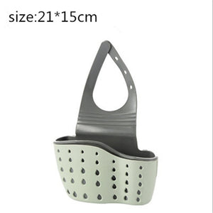 Kitchen Accessories Utensils Organizer Adjustable Snap Sink Soap Sponge Holder Kitchen Hanging Drain Basket Kitchen Gadgets-S