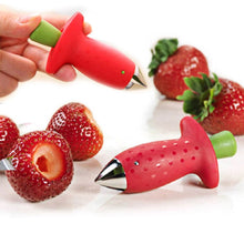 Load image into Gallery viewer, 1Pcs Strawberry Huller Metal Tomato Stalks Plastic Fruit Leaf Knife Stem Remover Gadget Strawberry Hullers Kitchen Tool Freeship
