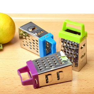 1pc Mini Four-sided Grater Stainless Steel Planer Multifunctional Peel Cutter Fruit Ginger Garlic Grater Cooking Kitchen Gadget