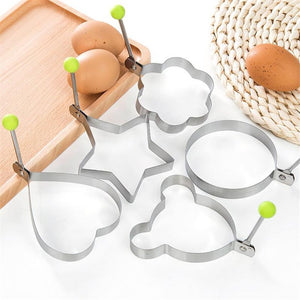 New Arrival Hot Fried Egg Pancake Shaper Stainless Steel Shaper Mould Mold Kitchen Rings Heart Kitchen Tool